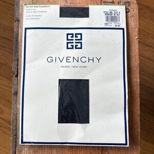 Vintage 1990s Givenchy Pantyhose Deadstock Tights Black Sheer XS size A